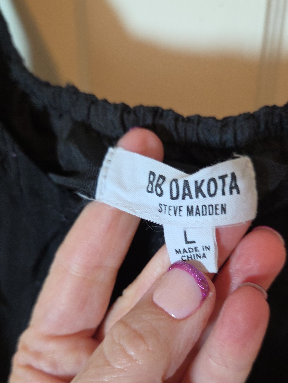 BB DAKOTA Women's Hey Cowgirl Top In Black Ruffle Sleeve Size Large - Picture 9 of 15